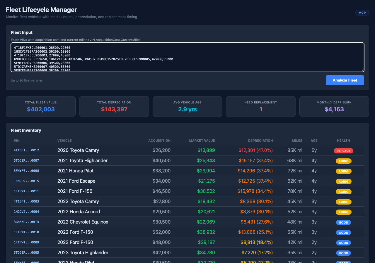 Fleet Lifecycle Manager screenshot