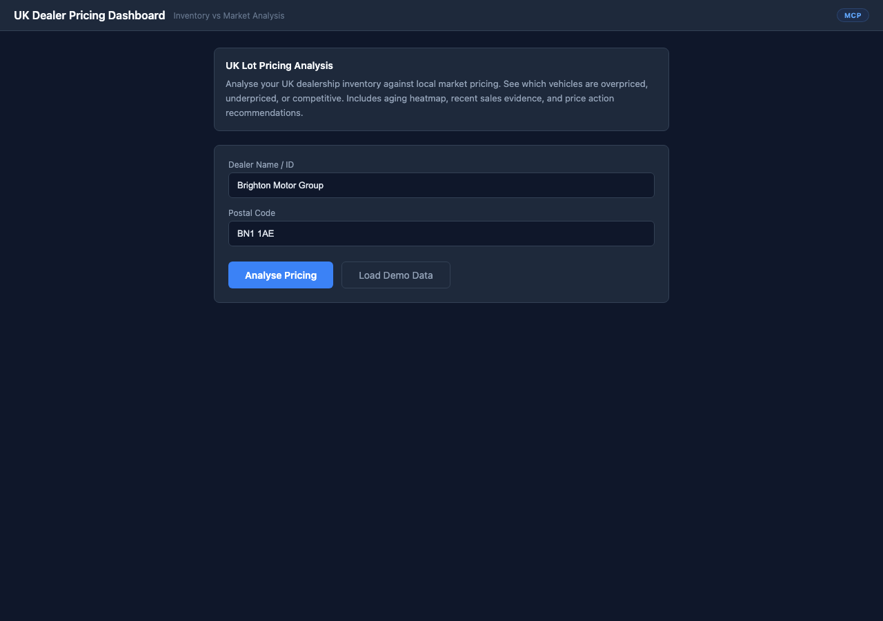 UK Dealer Pricing screenshot