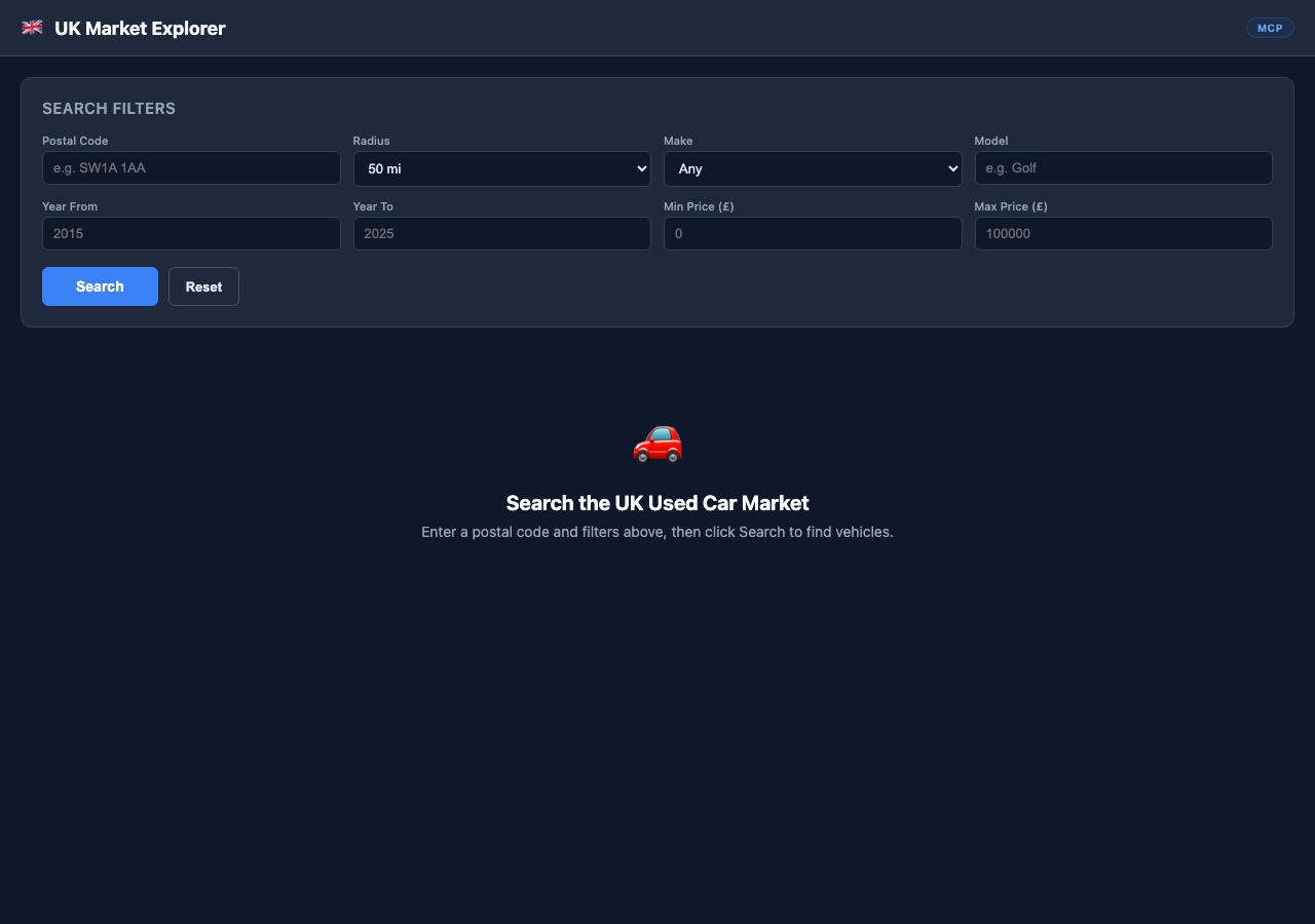UK Market Explorer screenshot
